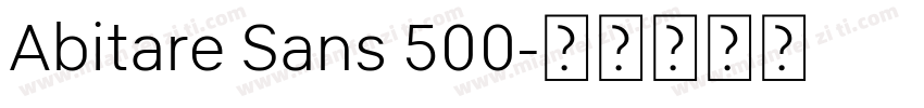 Abitare Sans 500字体转换